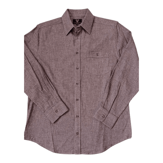 Vonnella Long Sleeve Shirt - Burgundy Birdseye