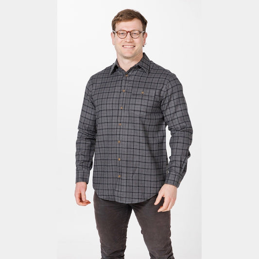 Vonnella Long Sleeve Shirt - Charcoal/Black Large Check