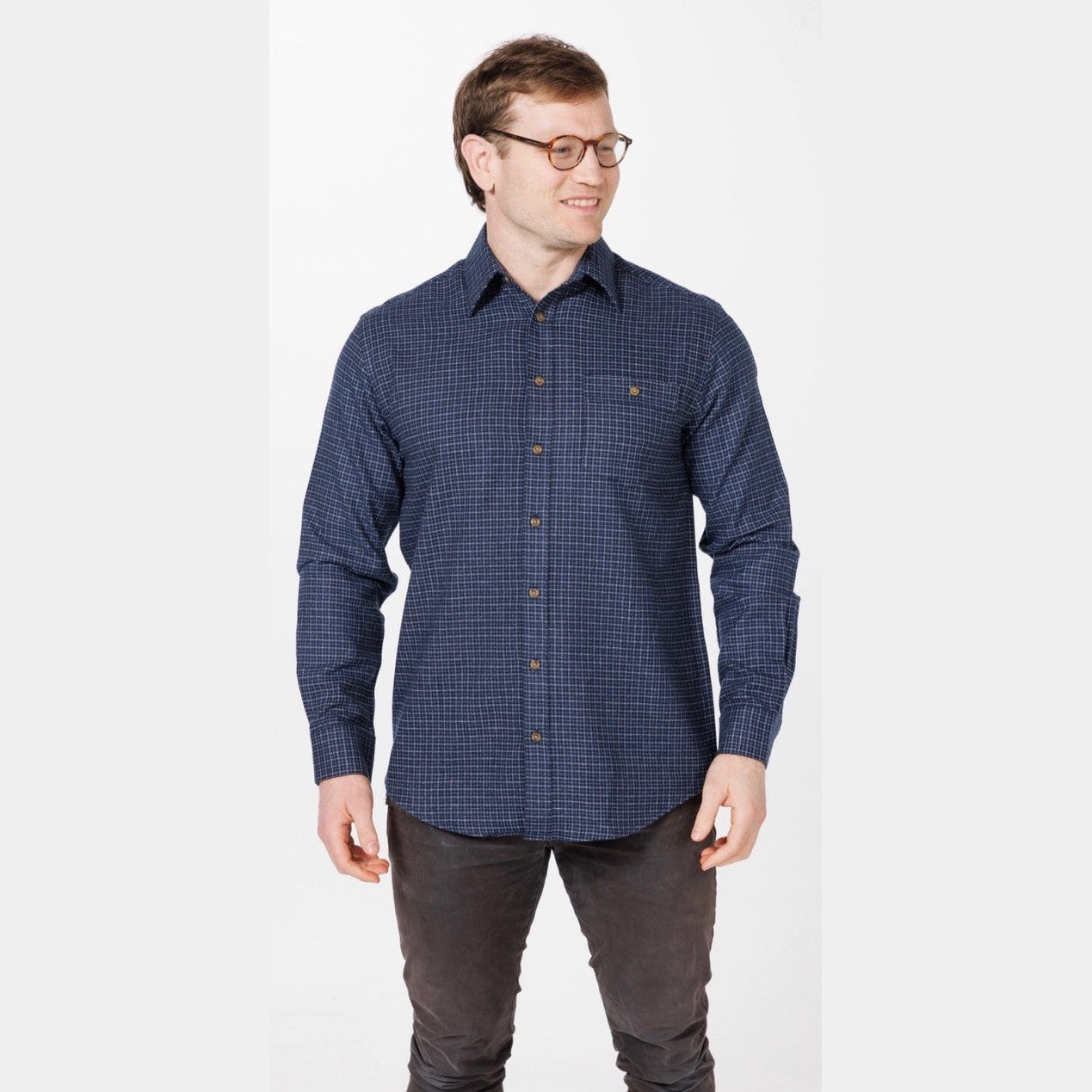 Vonnella Long Sleeve Shirt - Navy/Silver